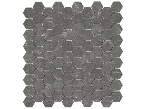 Stark Carbon 1.25 in / 3.2 cm Hexagon Mosaic Polished Natural Stone – Anatolia Tile SQUAREFOOT FLOORING - MISSISSAUGA - TORONTO - BRAMPTON