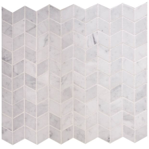 1 3/4” Bianco Carrara Ribbon Polished SQUAREFOOT FLOORING - MISSISSAUGA - TORONTO - BRAMPTON