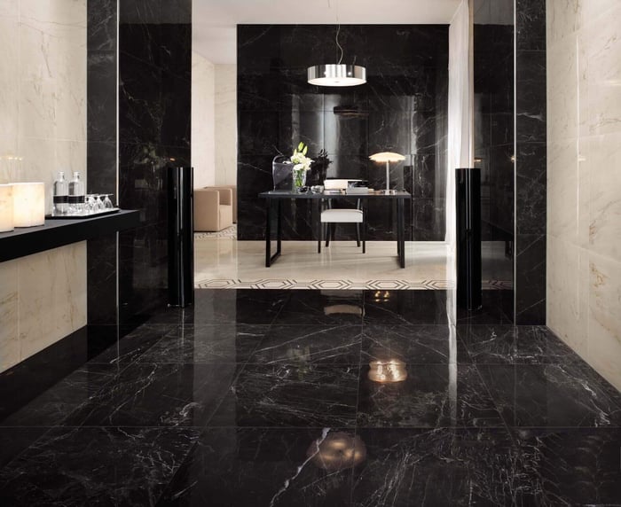 Sombra Black Rectified Porcelain Sapphirus Stone & Tile SQUAREFOOT FLOORING - MISSISSAUGA - TORONTO - BRAMPTON