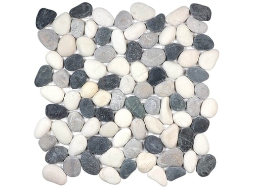 Zen Tranquil Cool Blend Natural Pebble Mosaic Matte – Anatolia Tile SQUAREFOOT FLOORING - MISSISSAUGA - TORONTO - BRAMPTON
