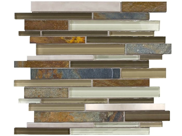 Nature Trail Stainless Random Strip Mosaic – Anatolia Tile SQUAREFOOT FLOORING - MISSISSAUGA - TORONTO - BRAMPTON