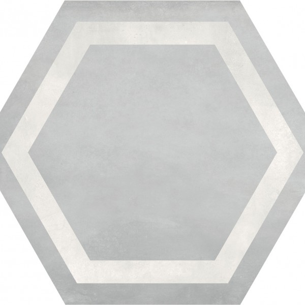 Richmond Tile Geoshapes Ice 7x8 Hexagon With Frame