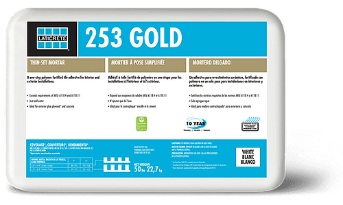 Laticrete 253 Gold Thin-set Mortar – 50 lb bag (White) SQUAREFOOT FLOORING - MISSISSAUGA - TORONTO - BRAMPTON