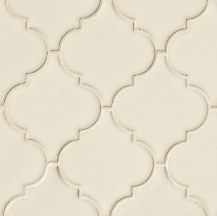 ANTIQUE WHITE ARABESQUE 8MM Ceramic Mosaics SQUAREFOOT FLOORING - MISSISSAUGA - TORONTO - BRAMPTON