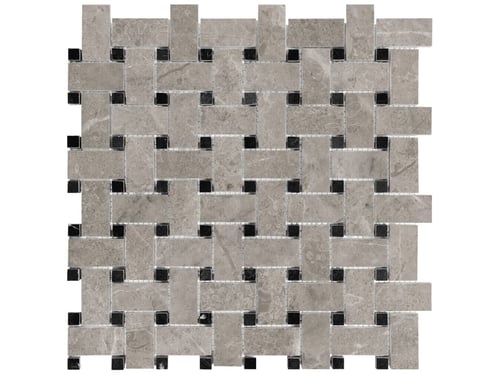 Ritz Gray Basketweave Mosaic Polished / Honed Natural Stone – Anatolia Tile SQUAREFOOT FLOORING - MISSISSAUGA - TORONTO - BRAMPTON