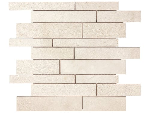 Serene Ivory Random Strip Mosaic Honed Natural Stone – Anatolia Tile SQUAREFOOT FLOORING - MISSISSAUGA - TORONTO - BRAMPTON