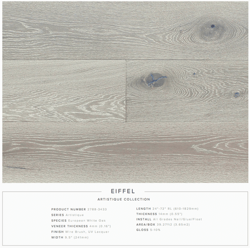 Eiffel Pravada Artistique Collection European Oak Engineered Hardwood Floors SQUAREFOOT FLOORING - MISSISSAUGA - TORONTO - BRAMPTON