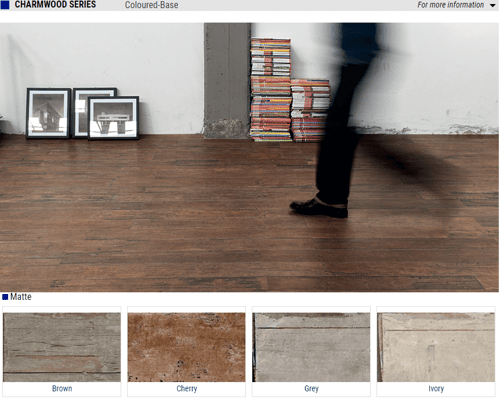 Charmwood Series Matte Wood Look Porcelain Tiles – Color: Brown, Cherry, Grey, Ivory – Size: 6×36 SQUAREFOOT FLOORING - MISSISSAUGA - TORONTO - BRAMPTON