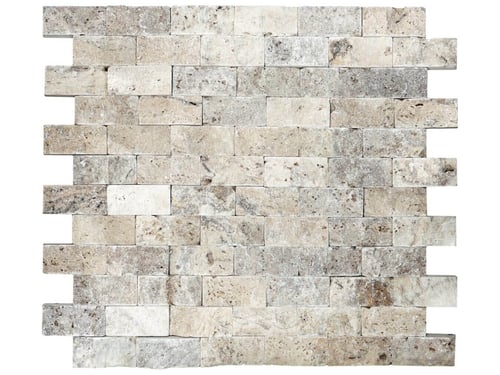 Picasso 1 x 2 in / 2.5 x 5 cm Brick Mosaic Split Face Natural Stone – Anatolia Tilea SQUAREFOOT FLOORING - MISSISSAUGA - TORONTO - BRAMPTON