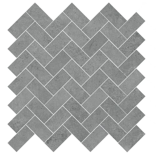 Ark Antrasit Matt Herringbone Porcelain Mosaic Sapphirus Stone & Tile SQUAREFOOT FLOORING - MISSISSAUGA - TORONTO - BRAMPTON