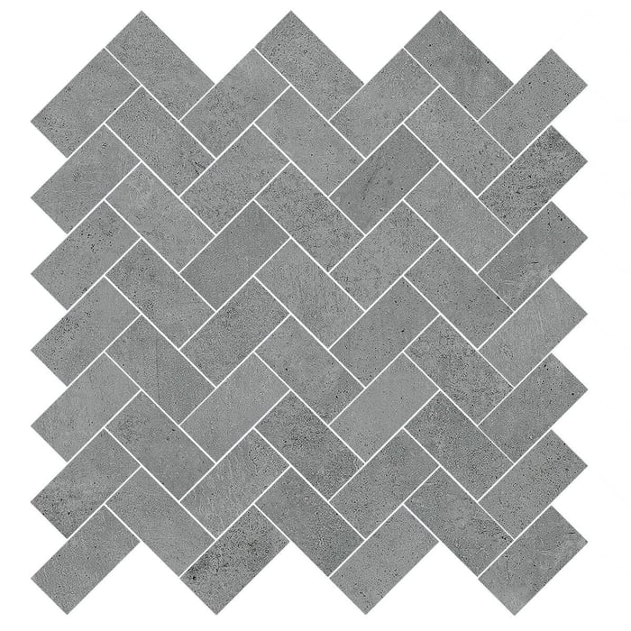 Ark Antrasit Matt Herringbone Porcelain Mosaic Sapphirus Stone & Tile SQUAREFOOT FLOORING - MISSISSAUGA - TORONTO - BRAMPTON