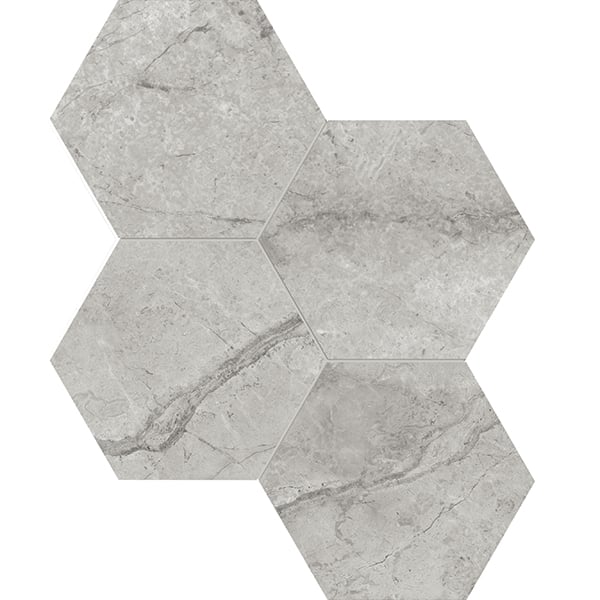 Richmond Tile Valencia Paradiso Argento 6" Hexagons Honed