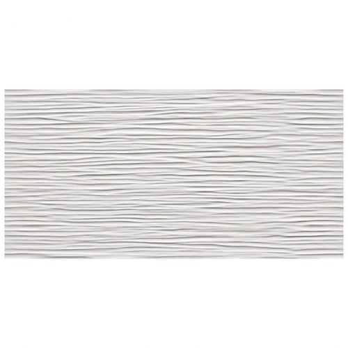 16”x32” 3D Wall Design Wave White Glossy SQUAREFOOT FLOORING - MISSISSAUGA - TORONTO - BRAMPTON