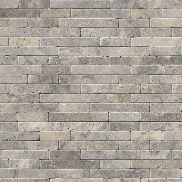 SILVER ASH TUMBLED VENEER 8X18 Travertine Mosaics SQUAREFOOT FLOORING - MISSISSAUGA - TORONTO - BRAMPTON