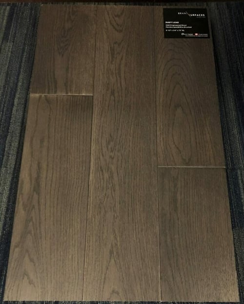 Dusty Lead Brand Surfaces Oak Handscraped Wire Brush Engineered Flooring SQUAREFOOT FLOORING - MISSISSAUGA - TORONTO - BRAMPTON