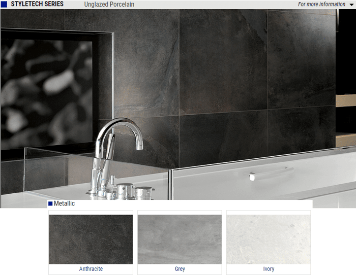 Styletech Series Metallic Finish Porcelain Tile – Color: Anthracite, Grey, Ivory – Size: 24×48 16×32 SQUAREFOOT FLOORING - MISSISSAUGA - TORONTO - BRAMPTON