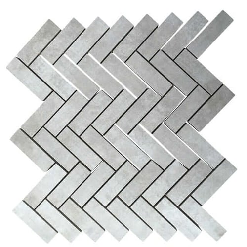 CMPM55 CEMENT LOOK 1X3 HERRINGBONE MOSAIC SQUAREFOOT FLOORING - MISSISSAUGA - TORONTO - BRAMPTON