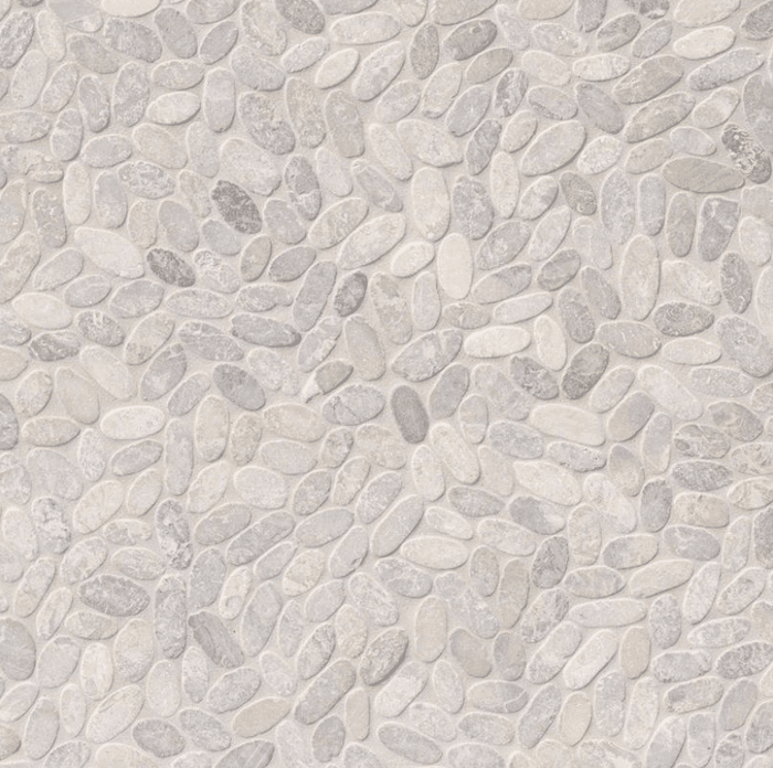 SLICED PEBBLE ASH TUMBLED Marble Mosaics SQUAREFOOT FLOORING - MISSISSAUGA - TORONTO - BRAMPTON