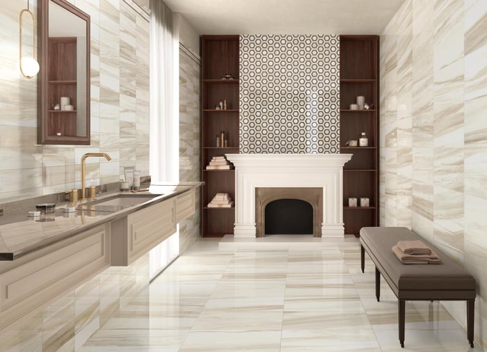 Urban Zebra Taupe Stylish Taupe Porcelain Tile - Image 5
