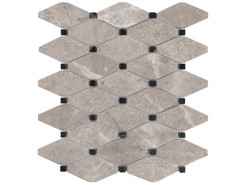 Ritz Gray Clipped Diamond Mosaic Polished / Honed Natural Stone – Anatolia Tile SQUAREFOOT FLOORING - MISSISSAUGA - TORONTO - BRAMPTON
