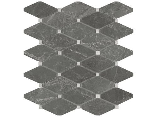 Stark Carbon Clipped Diamond Mosaic Polished Natural Stone – Anatolia Tile SQUAREFOOT FLOORING - MISSISSAUGA - TORONTO - BRAMPTON