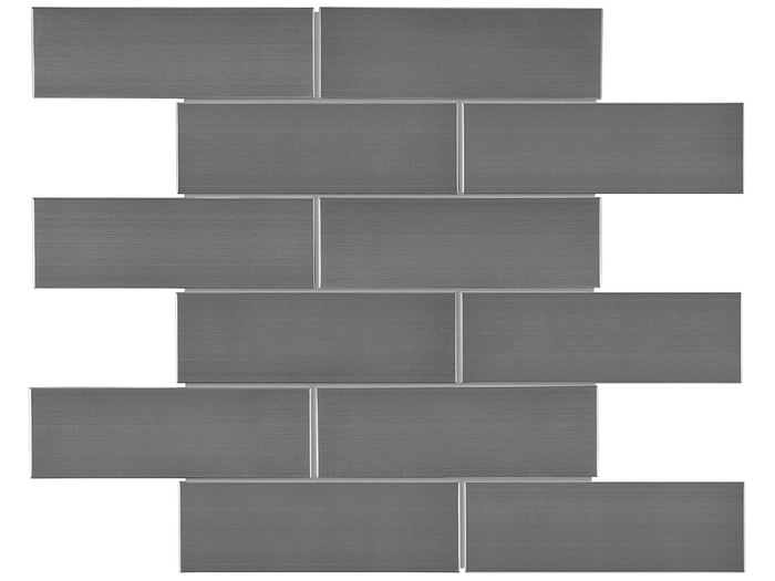 Stainless Steel 2 X 6 In / 5 X 15 Cm Brick Mosaic Glossy – Anatolia Tile SQUAREFOOT FLOORING - MISSISSAUGA - TORONTO - BRAMPTON