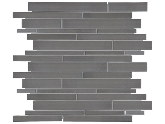 Stainless Steel Random Strip Mosaic Glossy – Anatolia Tile SQUAREFOOT FLOORING - MISSISSAUGA - TORONTO - BRAMPTON