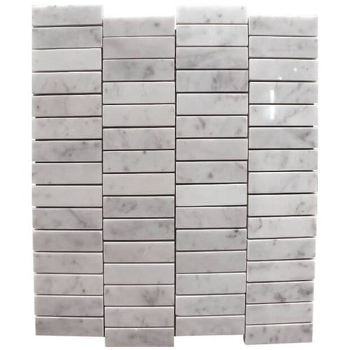3/4”x3” Collection Bianco Carrara Brick M Polished SQUAREFOOT FLOORING - MISSISSAUGA - TORONTO - BRAMPTON