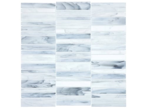 Baroque Carrara Random Stacked Mosaic – Anatolia Tile SQUAREFOOT FLOORING - MISSISSAUGA - TORONTO - BRAMPTON