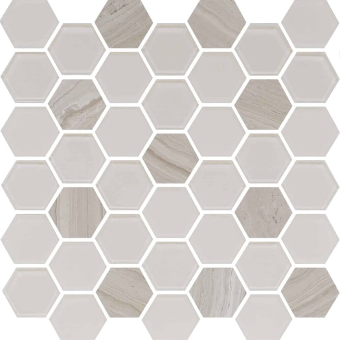 Cream Exagon Ceratec Tiles SQUAREFOOT FLOORING - MISSISSAUGA - TORONTO - BRAMPTON