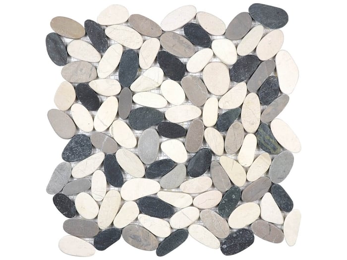 Zen Tranquil Cool Blend Flat Pebble Mosaic Matte – Anatolia Tile SQUAREFOOT FLOORING - MISSISSAUGA - TORONTO - BRAMPTON