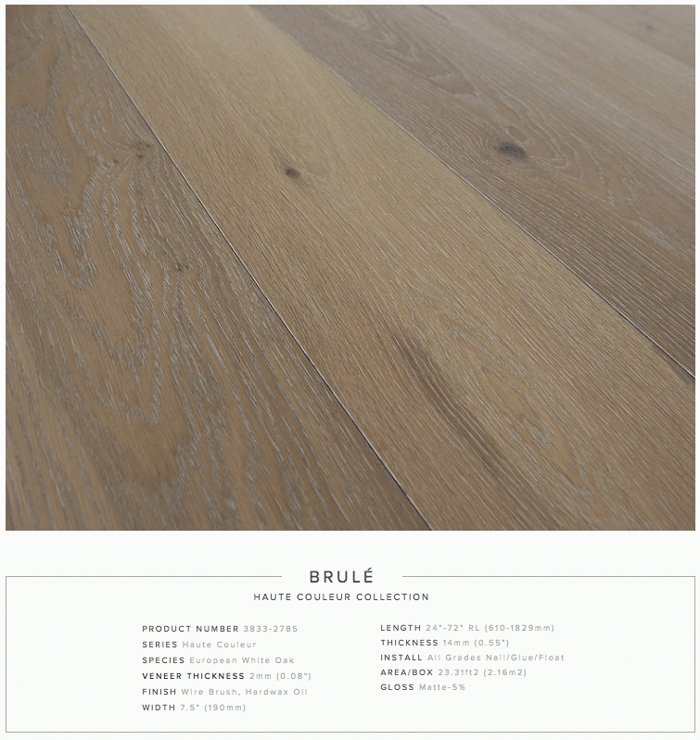 Brule Pravada Haute Couleur Collection European White Oak Engineered Floors SQUAREFOOT FLOORING - MISSISSAUGA - TORONTO - BRAMPTON