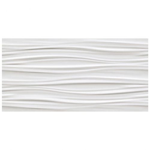 16”x32” 3D Wall Design Ribbon White Matt SQUAREFOOT FLOORING - MISSISSAUGA - TORONTO - BRAMPTON
