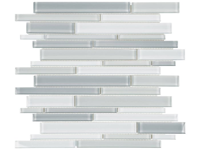 Element Glass Shades Of Grey Blend Random Strip Mosaic – Anatolia Tile SQUAREFOOT FLOORING - MISSISSAUGA - TORONTO - BRAMPTON