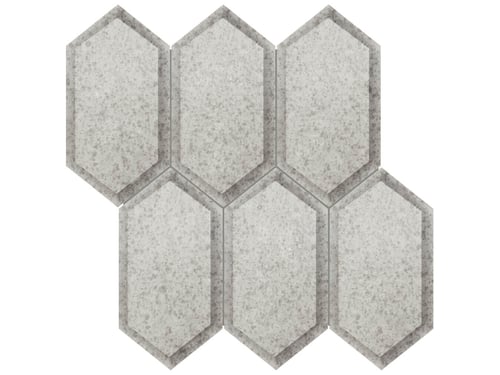 Obsidian Antique Silver Mirror Mosaics Beveled Hexagon Mosaic Glossy – Anatolia Tile SQUAREFOOT FLOORING - MISSISSAUGA - TORONTO - BRAMPTON