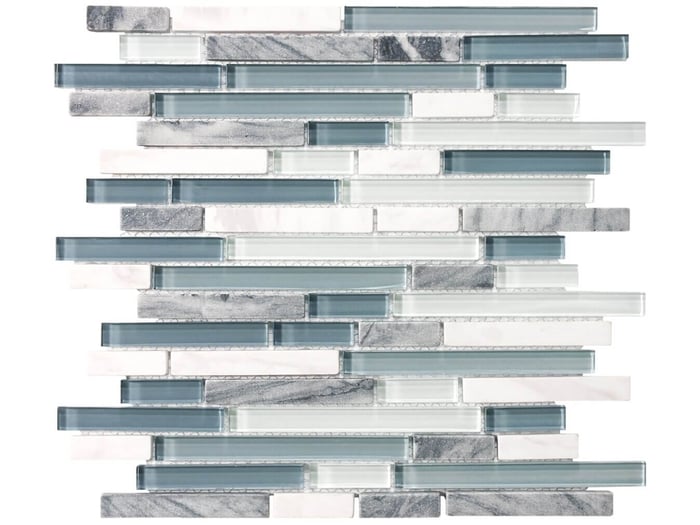 Waterfall Glass Stone Random Strip Mosaic – Anatolia Tile SQUAREFOOT FLOORING - MISSISSAUGA - TORONTO - BRAMPTON