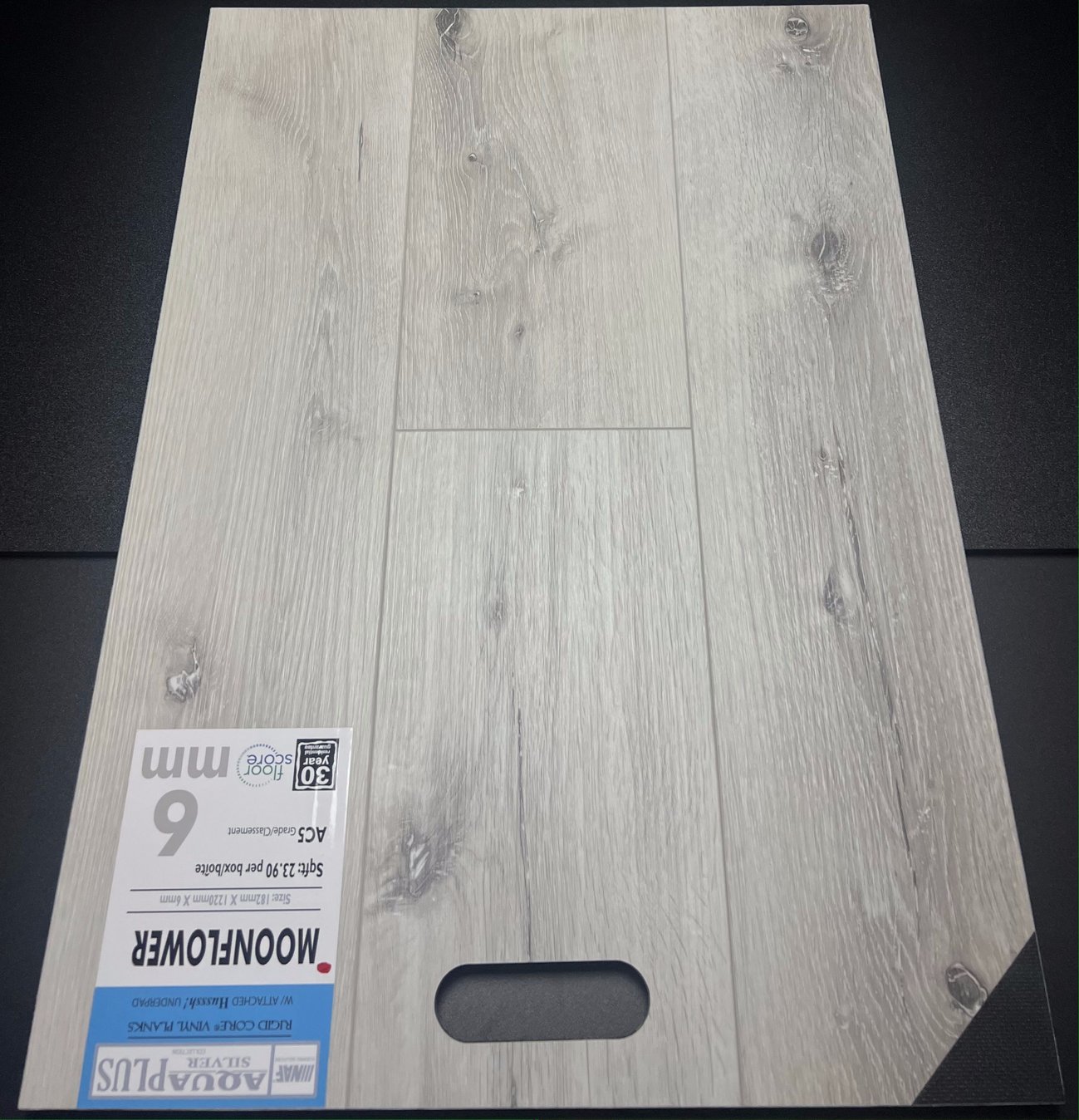 Moonflower NAF Aquaplus 6mm Vinyl Flooring Silver Plus Collection