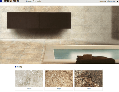 Imperial Series Matte Glazed Porcelain Tiles – Color: White, Beige, Noce – Size: 13×13 12×24 SQUAREFOOT FLOORING - MISSISSAUGA - TORONTO - BRAMPTON