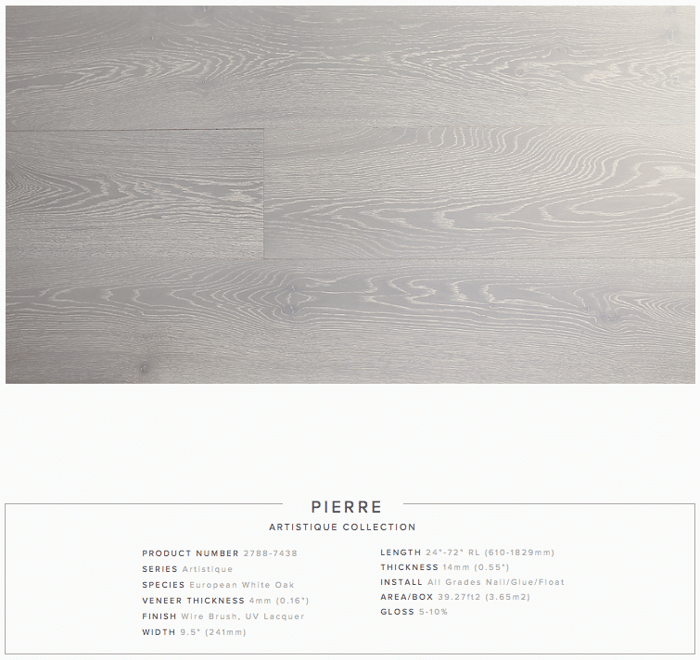 Pierre Pravada Artistique Collection European Oak Engineered Hardwood Floors SQUAREFOOT FLOORING - MISSISSAUGA - TORONTO - BRAMPTON