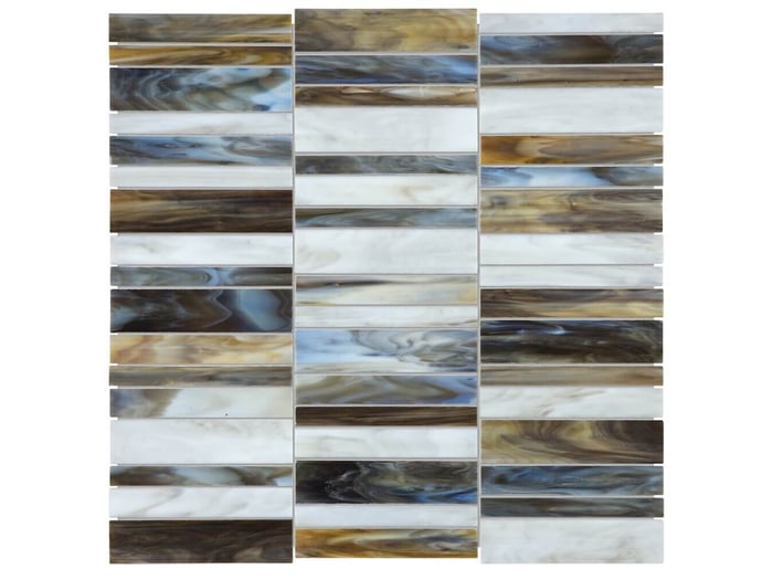 Baroque Corallo Random Stacked Mosaic – Anatolia Tile SQUAREFOOT FLOORING - MISSISSAUGA - TORONTO - BRAMPTON