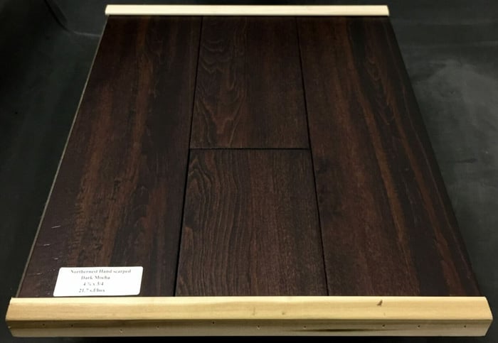 Dark Moka Northernest Maple Handscraped Hardwood Flooring SQUAREFOOT FLOORING - MISSISSAUGA - TORONTO - BRAMPTON