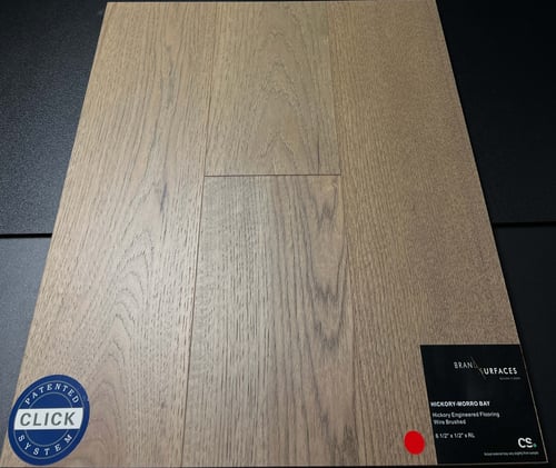 Morro Bay Brand Surfaces Hickory Engineered Hardwood Flooring - Click