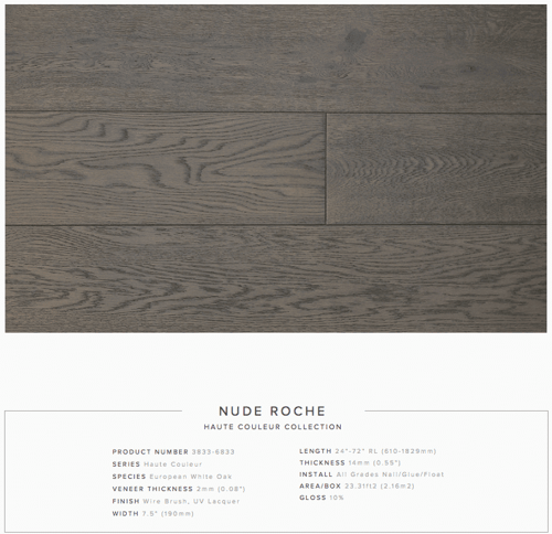 Nude Roche Pravada Haute Couleur Collection European White Oak Engineered Floors SQUAREFOOT FLOORING - MISSISSAUGA - TORONTO - BRAMPTON