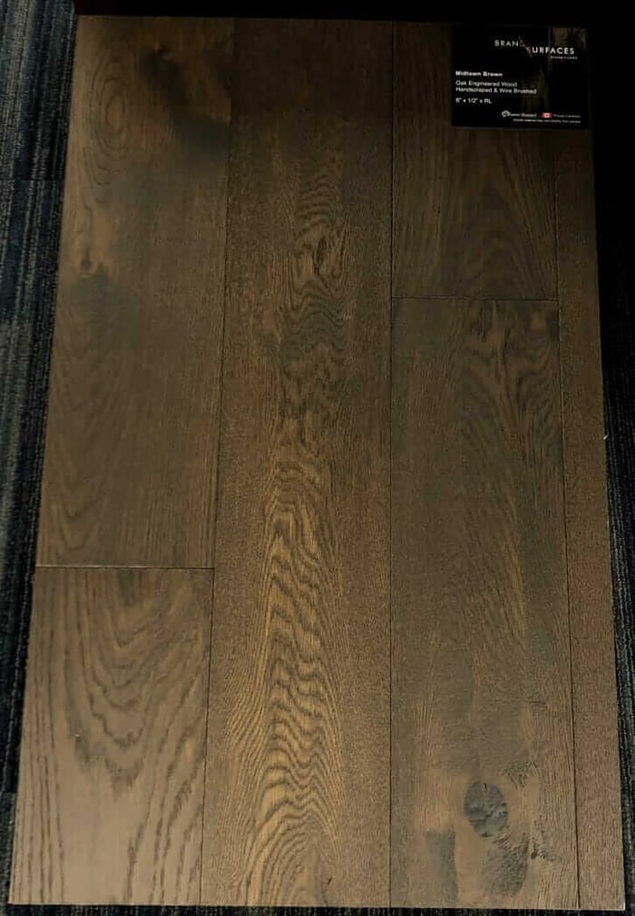 Midtown Brown Brand Surfaces Oak Handscraped Engineered Hardwood Flooring SQUAREFOOT FLOORING - MISSISSAUGA - TORONTO - BRAMPTON