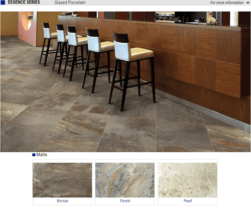 Essence Series Matte Glazed Porcelain Tile – Color Bronze, Forest, Pearl – Size 13×13 17.7×17.7 12×24 SQUAREFOOT FLOORING - MISSISSAUGA - TORONTO - BRAMPTON