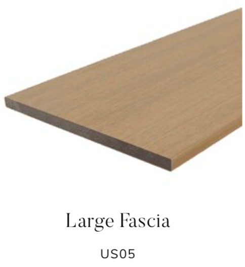 US05 NewTechWood Decking Fascia Finishers - All colors available to match UH02 Decking Board