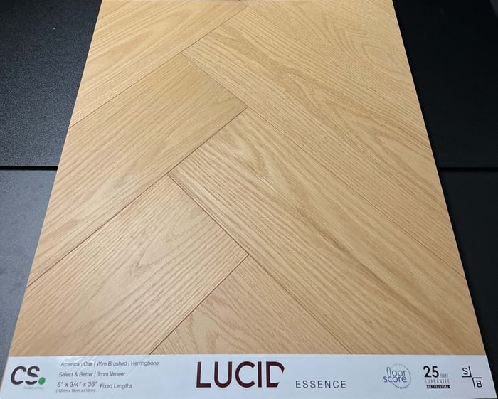 Essence Lucid White Oak Engineered Hardwood Flooring - Herringbone