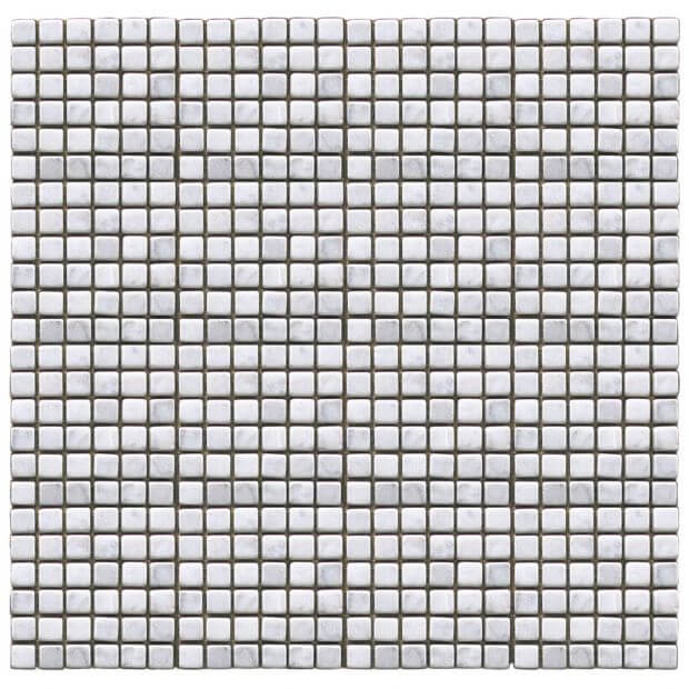 5/8”x5/8” Collection Bianco Carrara Square Tumbled SQUAREFOOT FLOORING - MISSISSAUGA - TORONTO - BRAMPTON