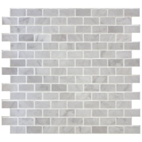 15mm x 30mm Bianco Carrara Brick Polished SQUAREFOOT FLOORING - MISSISSAUGA - TORONTO - BRAMPTON