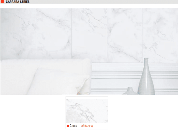 Carrara Series Gloss Ceramic Wall Tiles Color: White & Grey Size: 10″ x 16″ SQUAREFOOT FLOORING - MISSISSAUGA - TORONTO - BRAMPTON